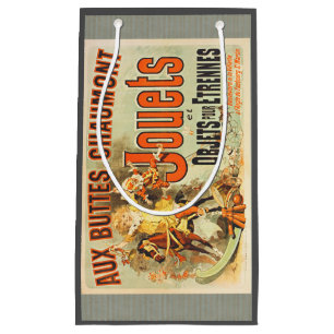 French Toy Joets Friends Vintage Poster   Small Gift Bag