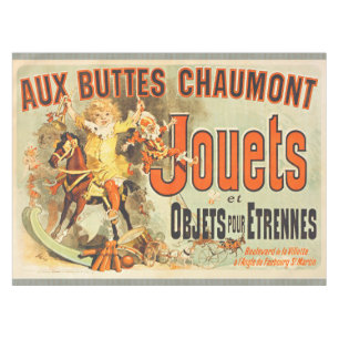 French Toy Joets Friends Vintage Poster   Tablecloth