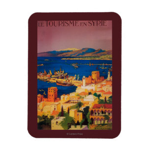 French Travel Poster, Touring in Syria Magnet