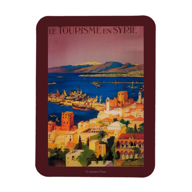 French Travel Poster, Touring in Syria Magnet (Vertical)