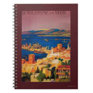 French Travel Poster, Touring in Syria Notebook