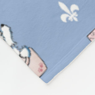 French Travel Westies KiniArt Fleece Blanket