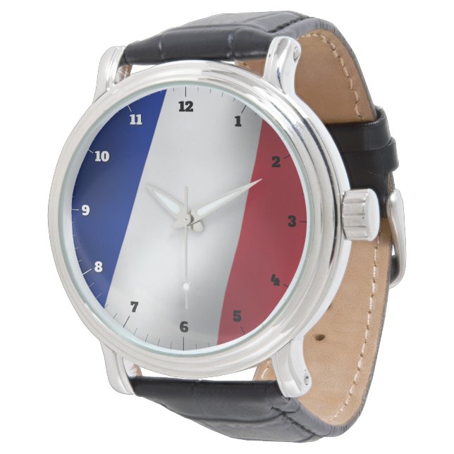 FRENCH TRICOLOR FLAG WATCH (Angled)