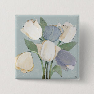French Tulips 2 Inch Square Button