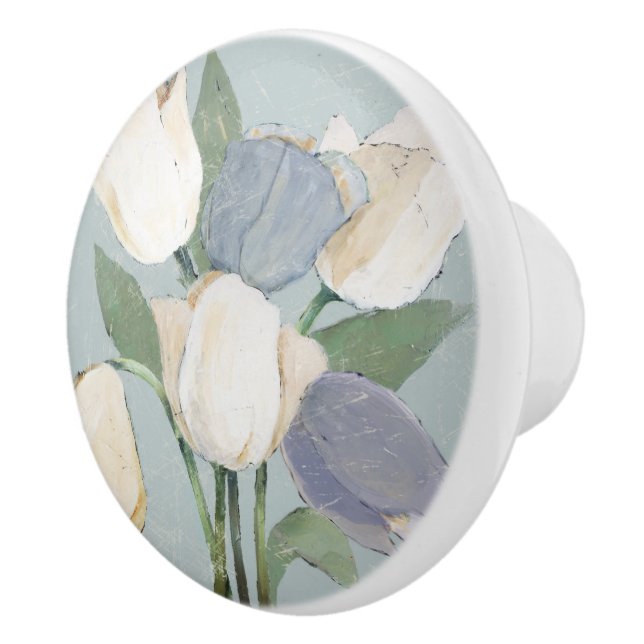 French Tulips Ceramic Knob (Right)