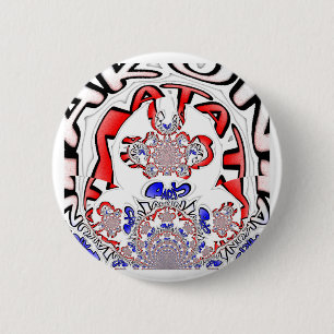 French Twist Hakuna Matata: Unique Cultural Blend  2 Inch Round Button