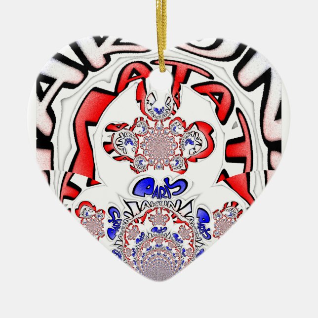 French Twist Hakuna Matata: Unique Cultural Blend  Ceramic Ornament (Front)