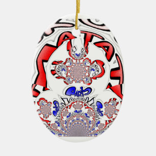French Twist Hakuna Matata: Unique Cultural Blend  Ceramic Ornament