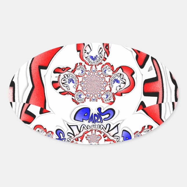 French Twist Hakuna Matata: Unique Cultural Blend  Oval Sticker (Front)