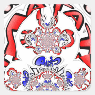French Twist Hakuna Matata: Unique Cultural Blend  Square Sticker
