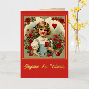 French Valentine Day Foil Greeting Card