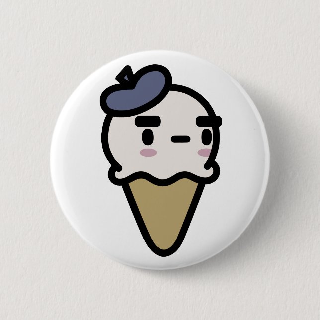 French Vanilla Icecream 2 Inch Round Button (Front)