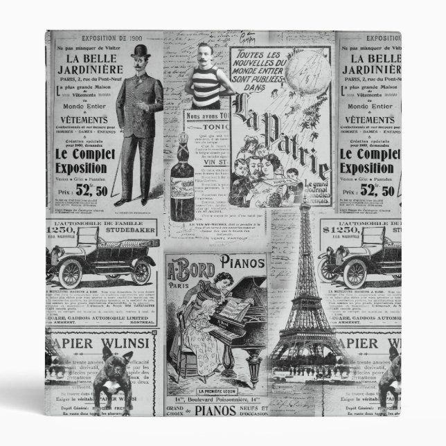 French Vintage Eiffel Binder (Front)