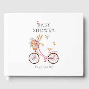 French Vintage Envelope With Flowers  Guest Book