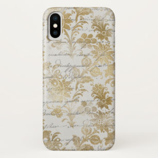 French Vintage Gold Floral Case-Mate iPhone Case
