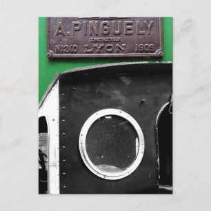 French Vintage Plaque 1909 Steam Engine Postcard