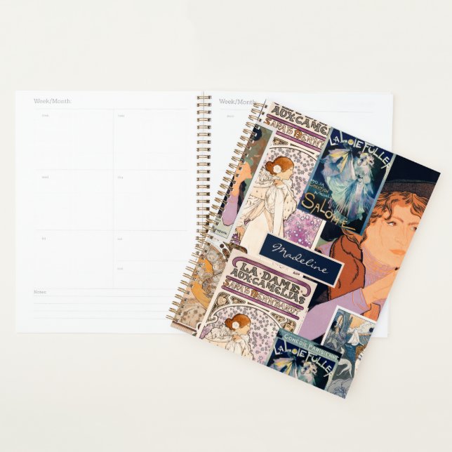 French Vintage Poster Art Collage Personalized Planner (Display)