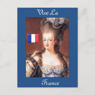 French Vive La France Marie Antoinette Postcard