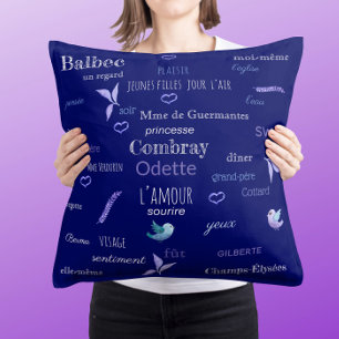 French vocabulary of Proust    Throw Pillow