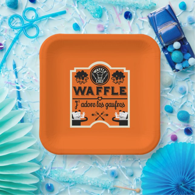 French Waffles Paper Plate (Party)