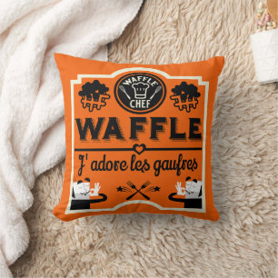 French Waffles Throw Pillow