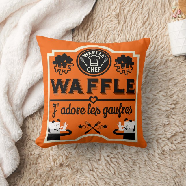 French Waffles Throw Pillow (Blanket)