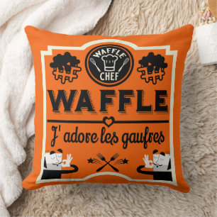 French Waffles Throw Pillow