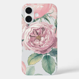French watercolor roses pattern iPhone case