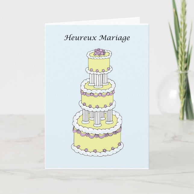 French Wedding Congratulations Card (Front)