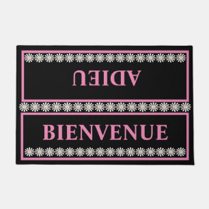 French welcome farewell bienvenue adieu doormat