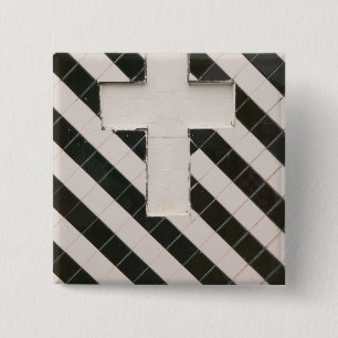 French West Indies, Guadaloupe, Grande Terre, 2 Inch Square Button