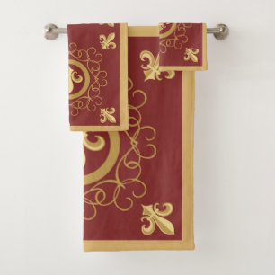 French Wine Bath Towel Set