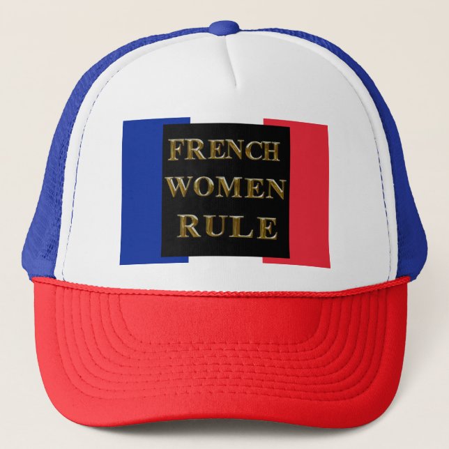 FRENCH WOMEN RULE TRUCKER HAT (Front)