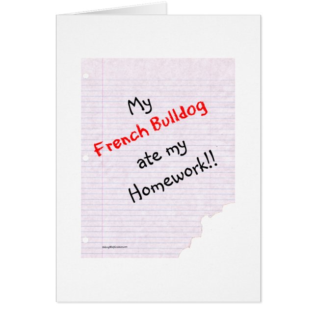Frenchie Ate My Homework (Front)