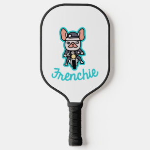 Frenchie Biker Motorcycle Dog Owner Frenchie Funny Pickleball Paddle