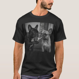 Frenchie Buddies Smoking Cigarettes T-Shirt