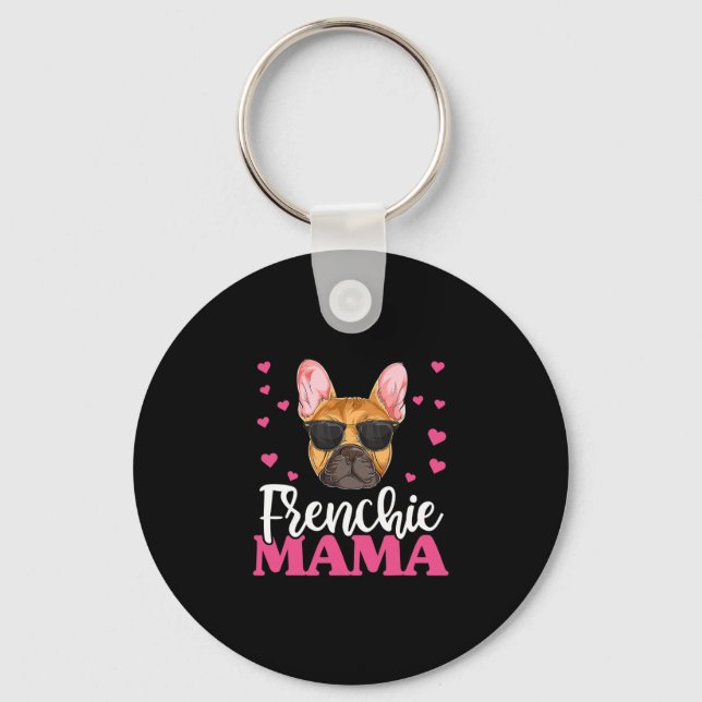Frenchie Bulldog Mama  Keychain (Front)
