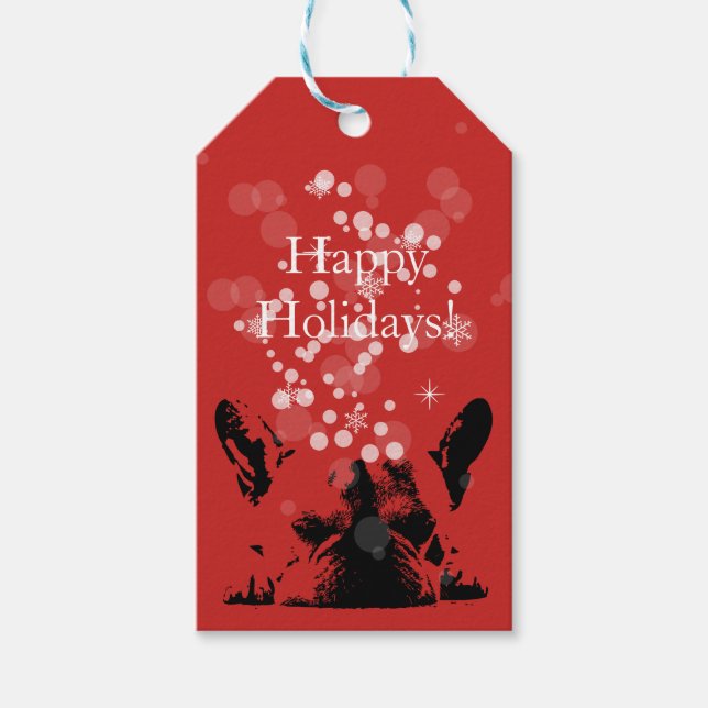 Frenchie Christmas Gift Tags (Front)