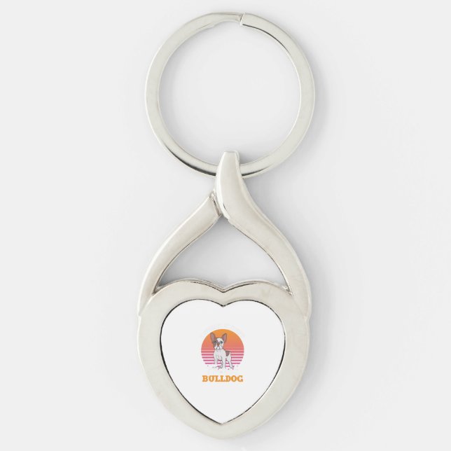 Frenchie Clos Gift I Speak Fluent French Bulldog Keychain (Front)