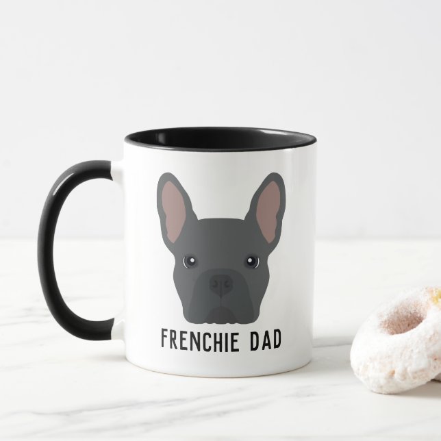 Frenchie Dad Blue French Bulldog Mug (With Donut)