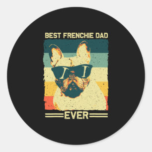 Frenchie Dad Design Men Father French Bulldog Love Classic Round Sticker