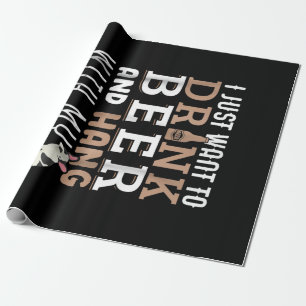 Frenchie Dad T Funny French Bulldog Dog Lover Beer Wrapping Paper