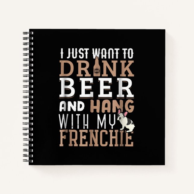 Frenchie Dad T Funny French Bulldog Lover Gift Notebook (Front)