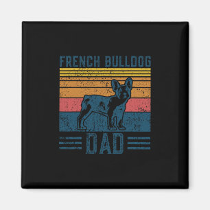 Frenchie Dad - Vintage French Bulldog Papa Magnet