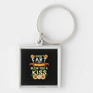 Frenchie Didn't Fart Butt Kiss Dog Mom Mama Keychain