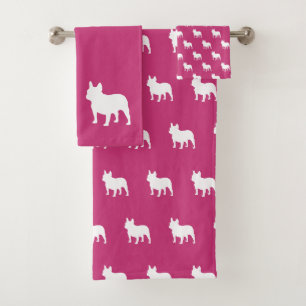 Frenchie Dog 3 piece Bath Towel Set French Bulldog