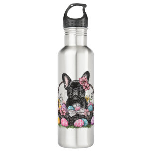 Frenchie Dog Easter Frenchie Dog Eggs Artwork T-Sh 710 Ml Water Bottle