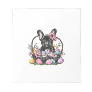 Frenchie Dog Easter Frenchie Dog Eggs Artwork T-Sh Notepad