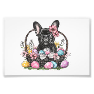 Frenchie Dog Easter Frenchie Dog Eggs Artwork T-Sh Photo Print
