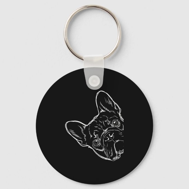 Frenchie Dog French Bulldog 1  Keychain (Front)